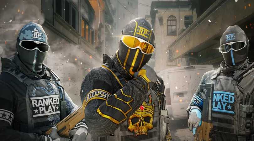 Image of Warzone players wearing Ranked Play skins with buildings in background