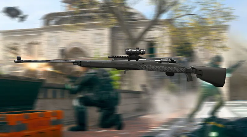 Modern Warfare 3 Kar98k marksman rifle on blurred background